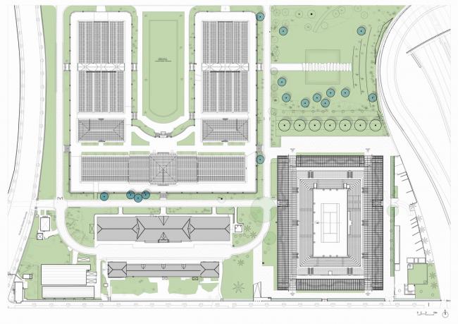 BIM建筑|Simonne-Mathieu 网球场，以水晶宫为灵感的温室球场