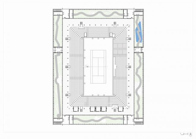 BIM建筑|Simonne-Mathieu 网球场，以水晶宫为灵感的温室球场