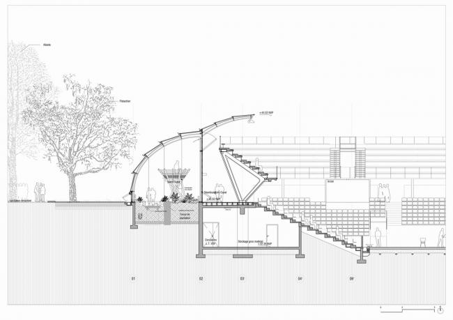 BIM建筑|Simonne-Mathieu 网球场，以水晶宫为灵感的温室球场