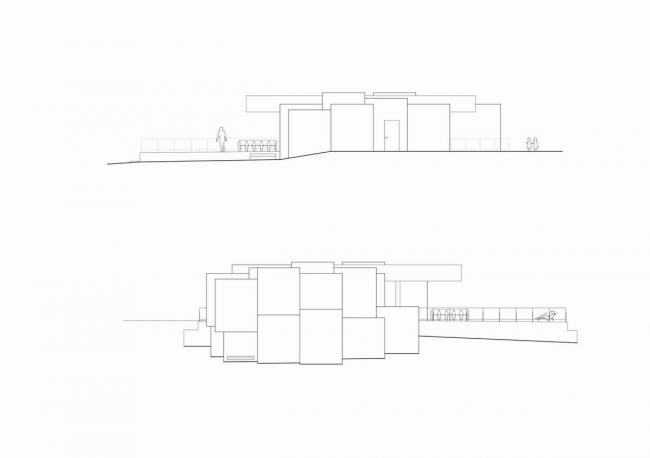 BIM建筑|一览山远海阔！像素化体块堆叠而成的纯白T台别墅