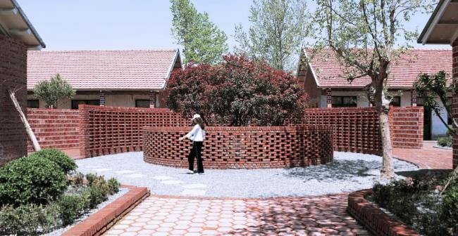 BIM建筑|律动的砖红花圃：日照1971研学营地旧黉舍改革 / DK年夜可建筑设计