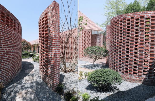 BIM建筑|律动的砖红花圃：日照1971研学营地旧黉舍改革 / DK年夜可建筑设计