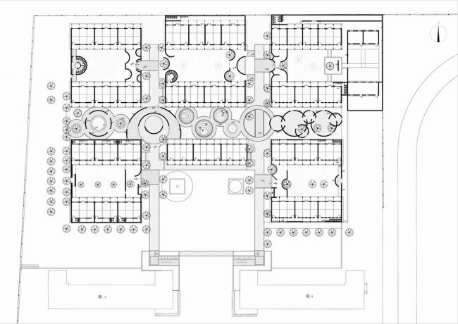 BIM建筑|律动的砖红花圃：日照1971研学营地旧黉舍改革 / DK年夜可建筑设计
