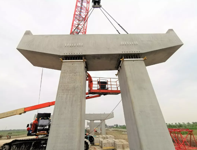 BIM与装配式|最高双节立柱23.15米，昆阳路越江大桥创下上海预制拼装立柱新纪录
