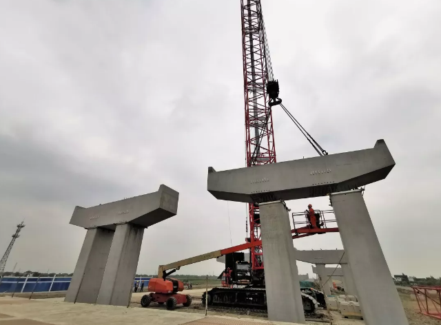 BIM与装配式|最高双节立柱23.15米，昆阳路越江大桥创下上海预制拼装立柱新纪录