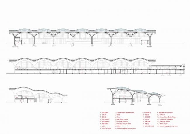 BIM建筑|金色白桦林涌起的连绵的海浪：呼伦贝尔海拉尔机场扩建工程 / 中国建筑设计院一合建筑设计研讨中间U10