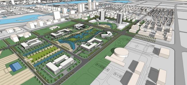 Sketchup规划模型|城市规划，现代风格，工业厂房，行政办公，居住建筑，商业金融，多层高层混合