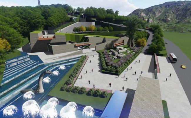 Sketchup规划模型|金钉子地博园，山地公园，景观规划，现代风格