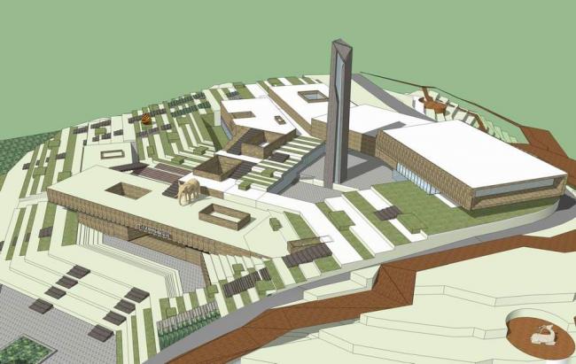 Sketchup规划模型|金钉子地博园，山地公园，景观规划，现代风格