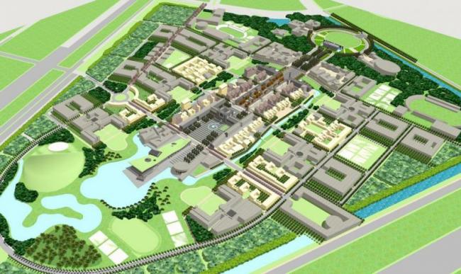Sketchup规划模型|多层天津大学学校校园规划，现代风格