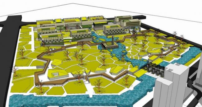 Sketchup规划模型|多层咸祥球山新村规划，现代风格