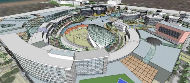 Sketchup规划模型|青岛啤酒园总体规划，现代风格