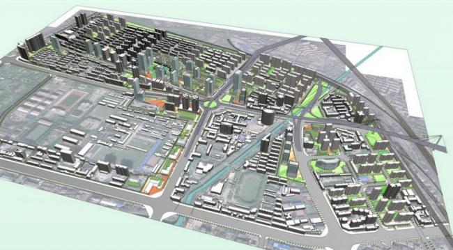 Sketchup规划模型|多高层混合城市规划，现代风格