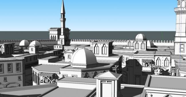 Sketchup规划模型|阿拉伯古代城市，中世纪阿拉伯风格，古典风格