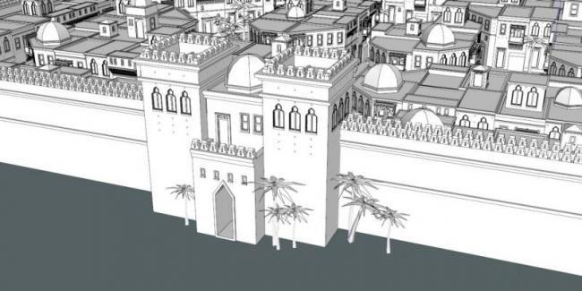 Sketchup规划模型|阿拉伯古代城市，中世纪阿拉伯风格，古典风格