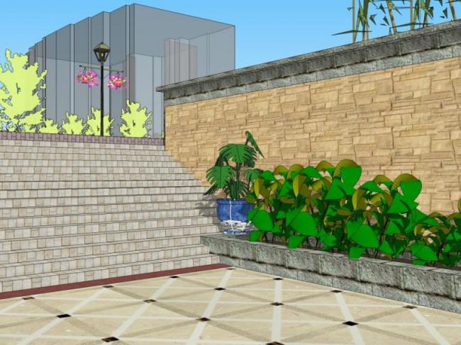 Sketchup规划模型|村庄景观规划，现代风格