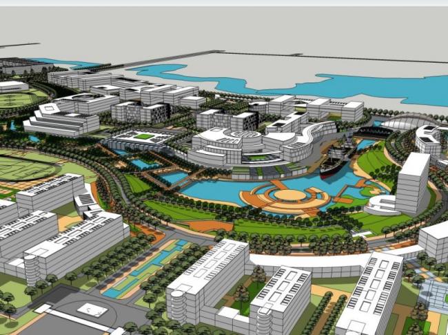 Sketchup规划模型|城市规划，现代风格