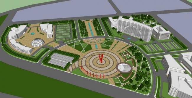 Sketchup规划模型|城市设计，现代风格