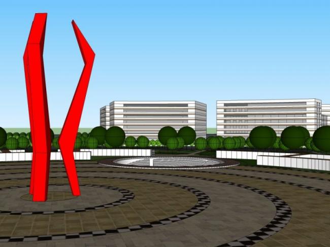 Sketchup规划模型|城市设计，现代风格