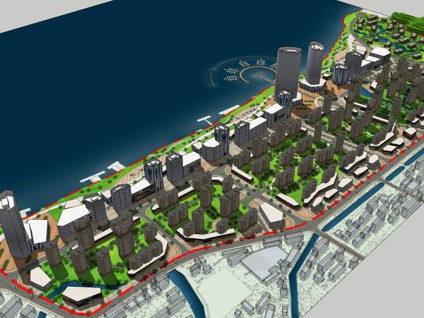 Sketchup规划模型|城市规划，办公住宅，商业，现代风格
