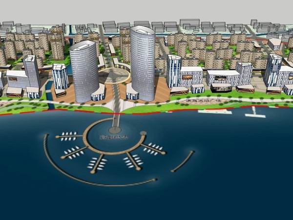 Sketchup规划模型|城市规划，办公住宅，商业，现代风格