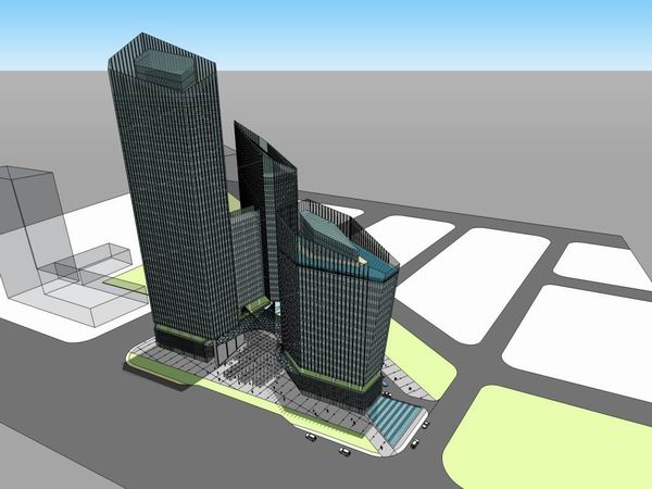 Sketchup规划模型|广场室外展场，规划布置，现代风格