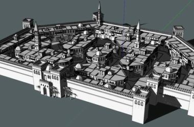 Sketchup规划模型|阿拉伯城市规划，古典阿拉伯风格-BIM建筑网