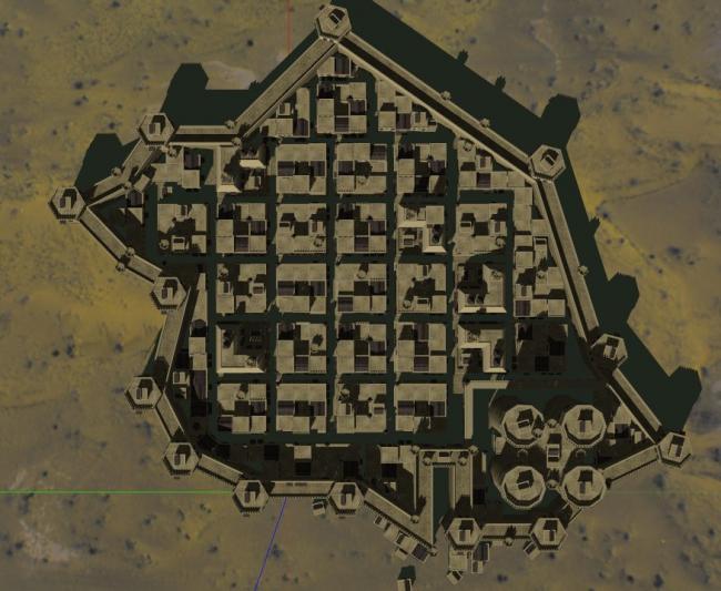 Sketchup规划模型|阿拉伯城市规划，古典阿拉伯风格