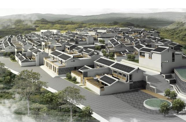 Sketchup规划模型|民居规划，古典风格