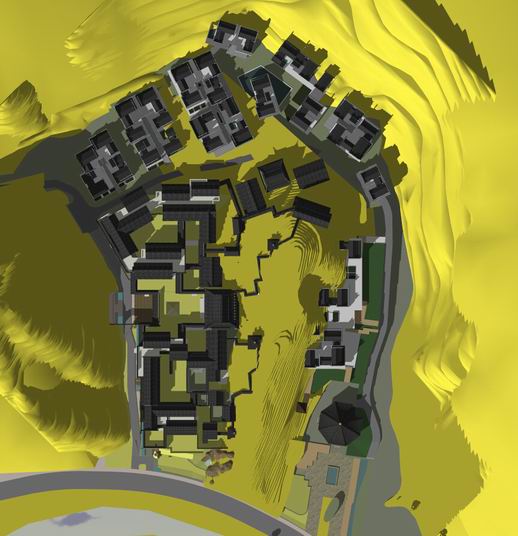 Sketchup规划模型|徽派古建规划，现代中式，1-3层