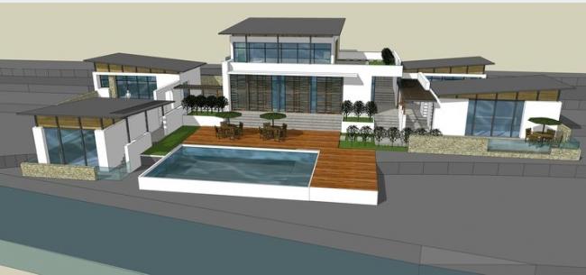 Sketchup别墅模型|独栋别墅，现代风格