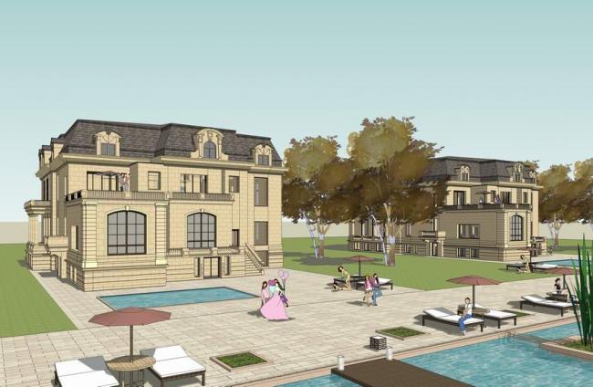 Sketchup别墅模型|独栋别墅，欧式，古典风格