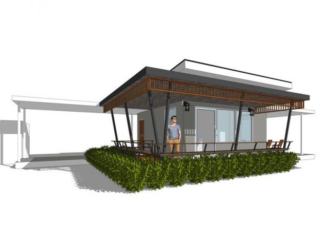 Sketchup别墅模型|别墅，现代风格