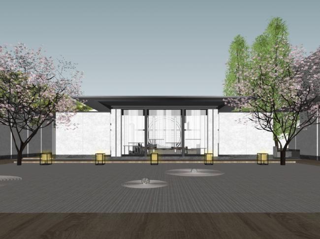 Sketchup别墅模型|联排别墅，花园洋房，现代风格