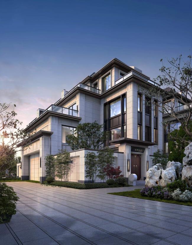 Sketchup别墅模型|联排别墅，花园洋房，现代风格