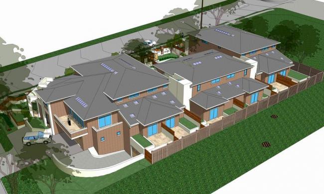 Sketchup别墅模型|联排别墅，美式