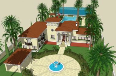 Sketchup别墅模型|独栋别墅,西班牙风格-BIM建筑网