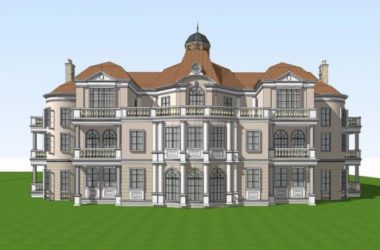 Sketchup别墅模型|独栋别墅,多层会所,法式,古典风格-BIM建筑网