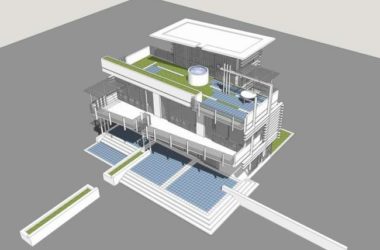Sketchup别墅模型|独栋别墅,现代风格-BIM建筑网