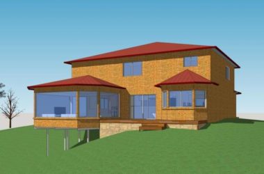 Sketchup别墅模型|独栋别墅,简欧式,北美风格-BIM建筑网