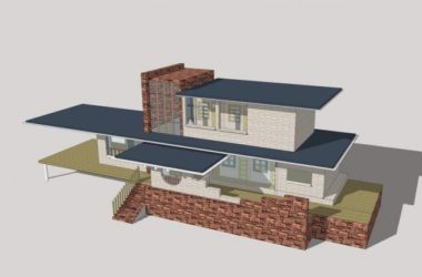 Sketchup别墅模型|独栋别墅,现代风格-BIM建筑网