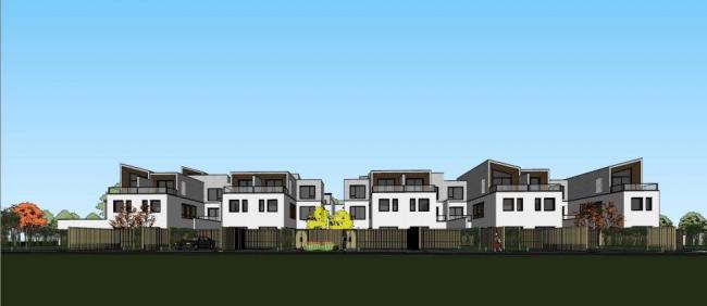 Sketchup别墅模型|联排别墅，现代风格