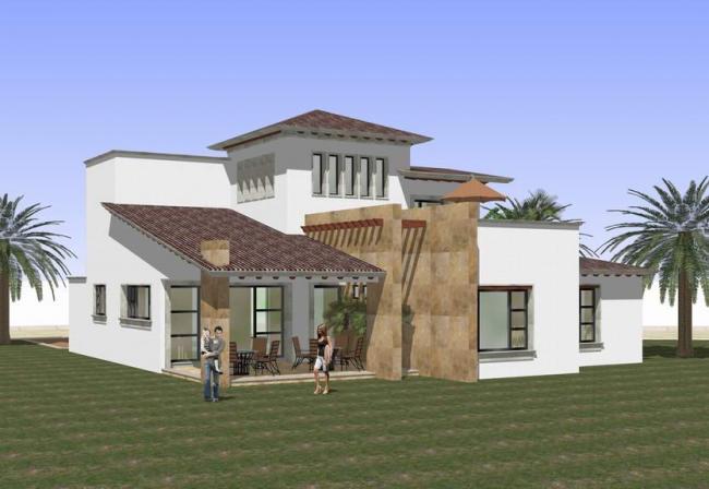 Sketchup别墅模型|独栋别墅，西班牙，地中海风格，古典