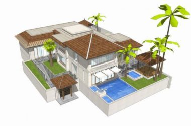 Sketchup别墅模型|独栋别墅,欧式,西班牙,地中海风格-BIM建筑网