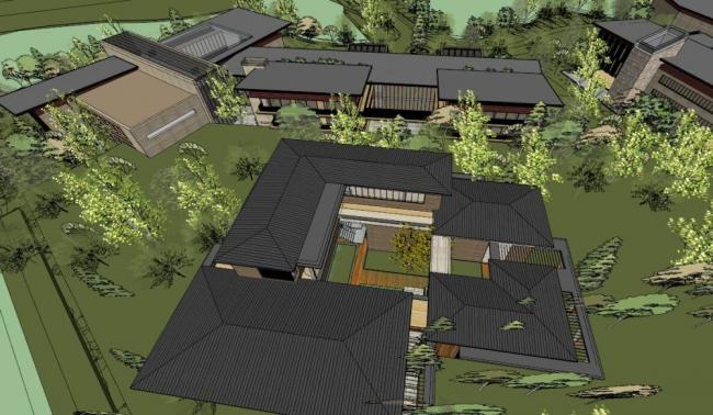 Sketchup别墅模型|联排别墅，别墅群，现代风格