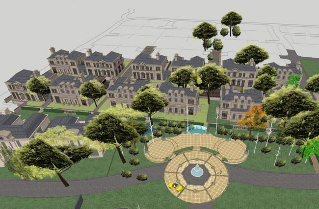 Sketchup别墅模型|独栋别墅，法式，古典风格，双拼别墅，别墅群