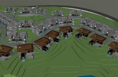 Sketchup别墅模型|独栋别墅,山地别墅,现代风格,多层-BIM建筑网