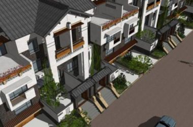 Sketchup别墅模型|联排别墅,新中式风格,居住建筑-BIM建筑网