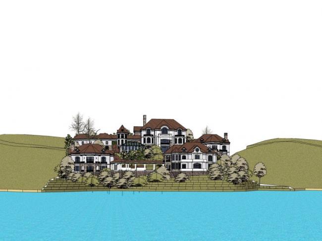 Sketchup别墅模型|山地别墅，法式风格，古典风格，花园洋房