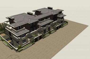 Sketchup别墅模型|联排别墅,草原风,多层,居住建筑,古典风格-BIM建筑网